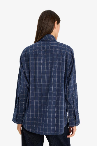 Resim Defacto Kadın Uzun Kol Gömlek G8621AX/NV256