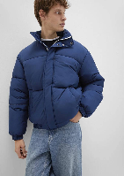 Resim Mavi Dik Yaka Erkek Mont M0110609-89353