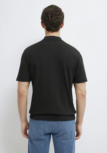 Resim Mavi Erkek Triko T-shirt M0710249-900