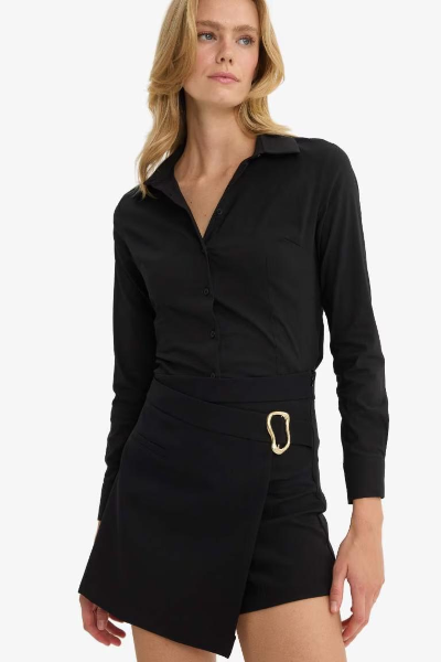 Resim Defacto Kadın Uzun Kol Gömlek I5278AZ/BK27