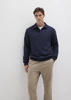 Resim Mavi Yarım Düğmeli Erkek Sweat M0S10420-82318