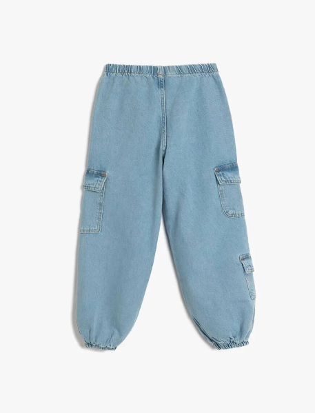 Resim Koton Kız Çocuk Jean Pantolon 5SKG40023AD