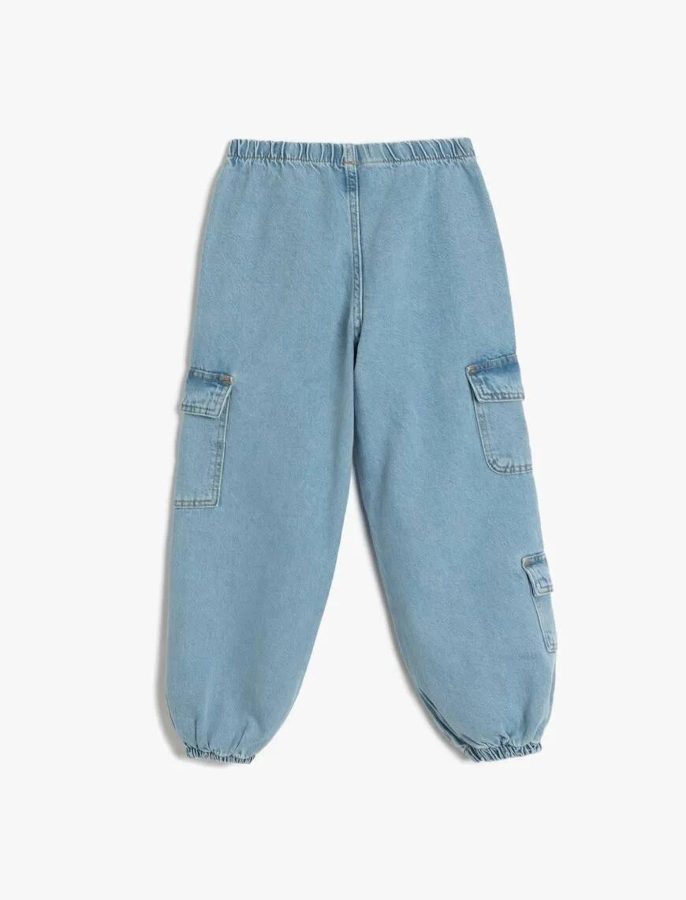 Resim Koton Kız Çocuk Jean Pantolon 5SKG40023AD