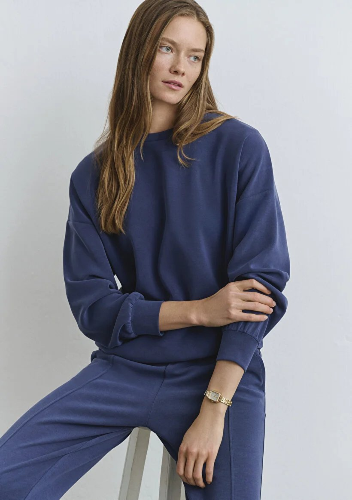 Resim Mavi Oversize Kadın Sweat M168837-70491