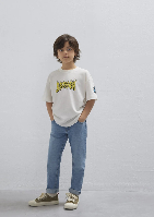 Resim Mavi Erkek Çocuk Tişört M6610420-70057