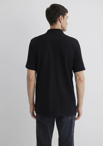 Resim Mavi Half Zıp Polo Erkek T-Shirt M0612525-900