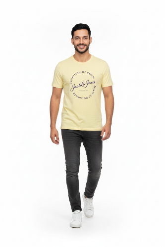 Resim Jack & Jones Jjgrayson Tee Ss Crew Neck Erkek T-shirt 12288377