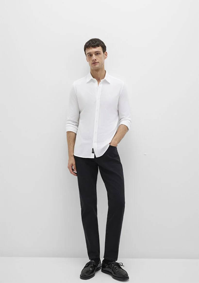 Resim Mavi Uzun Kol Erkek Gömlek M0210294-620