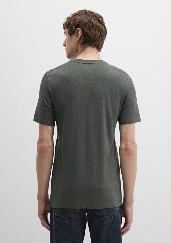 Resim Mavi Stretch V Yaka Erkek T-Shirt M061748-25752