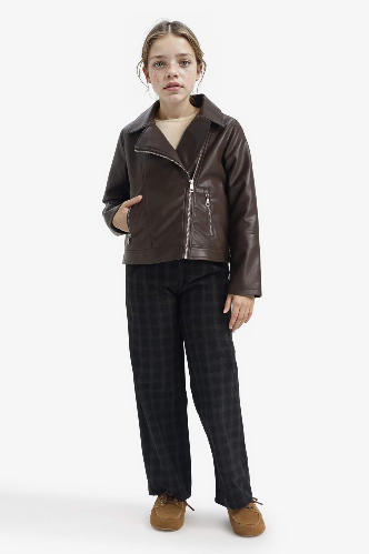 Resim Defacto Kız Çocuk Deri Mont F8742A8/BN130