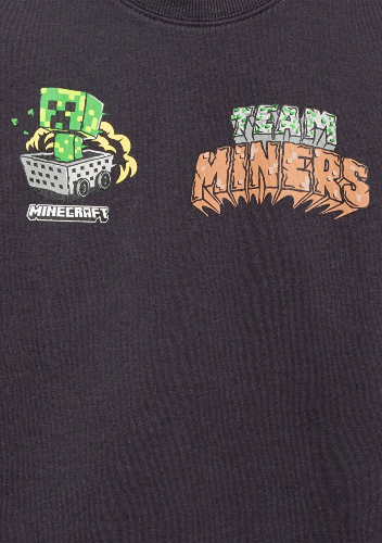 Resim Mavi Minecraft Baskılı Erkek Çocuk Sweat M6S10129-70087