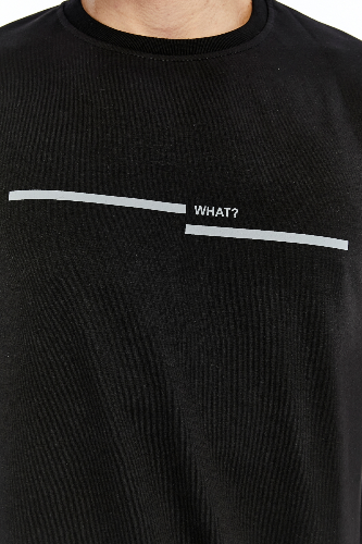 Resim Paul&More Erkek Sweat What Baskı 0 Yaka 2 İp