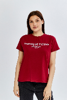 Resim Viole&More Kadın T-Shirt Yk20 Jardın De Flerus Baskılı