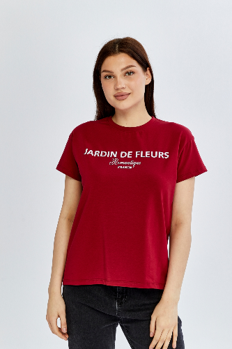 Resim Viole&More Kadın T-Shirt Yk20 Jardın De Flerus Baskılı