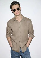 Resim Mavi Erkek Uzun Kol Gömlek M0210818-83866