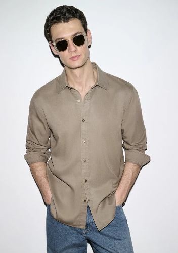 Resim Mavi Erkek Uzun Kol Gömlek M0210818-83866