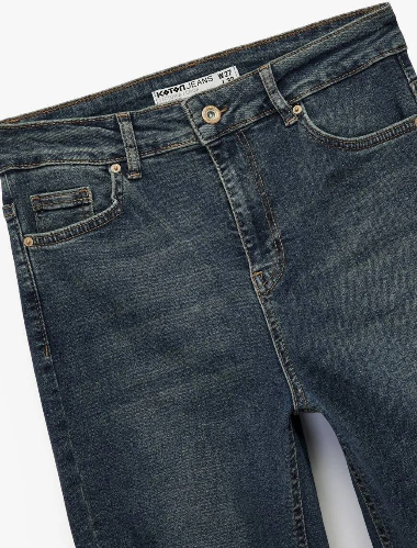 Resim Koton Kadın Jean Pantolon 6Wal40035Md
