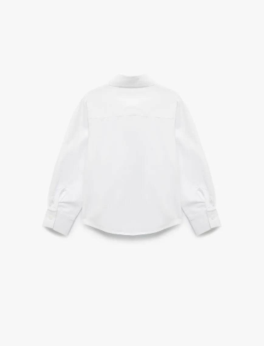 Resim Koton Kız Çocuk Uzun Kol Gömlek 6WKG60002AW