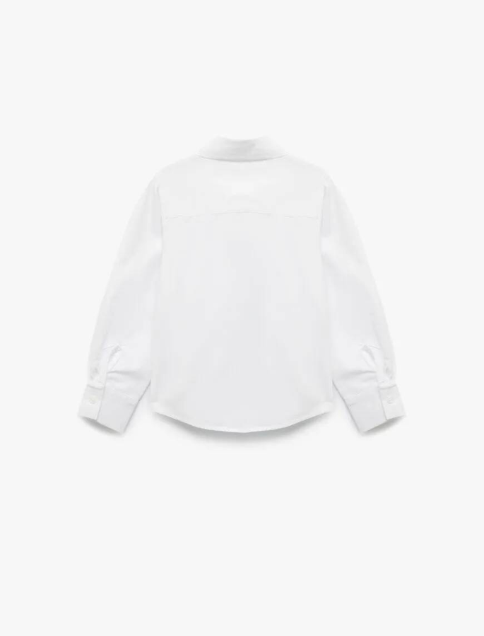 Resim Koton Kız Çocuk Uzun Kol Gömlek 6WKG60002AW