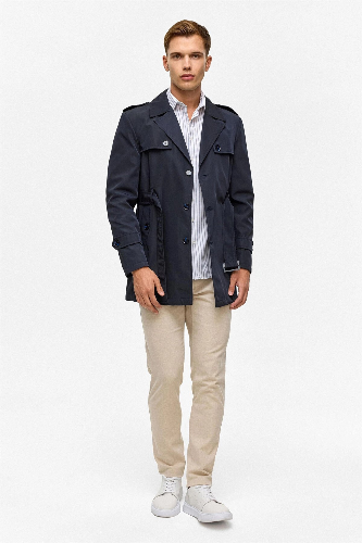 Resim Süvari Slim Kalıp Erkek Trençkot MN2008700522