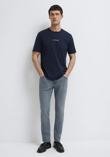 Resim Mavi Erkek T-shirt M0613135-86623