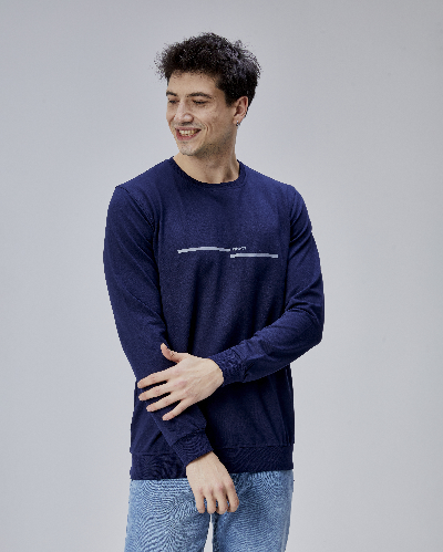 Resim Paul&More Erkek Sweat What Baskı 0 Yaka 2 İp