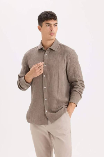 Resim Defacto Erkek Uzun Kol Gömlek W7832AZ/BN312