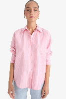 Resim Defacto Kadın Uzun Kol Gömlek D4512AX/PN623