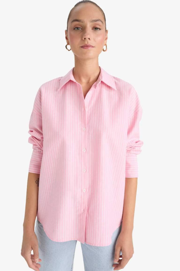 Resim Defacto Kadın Uzun Kol Gömlek D4512AX/PN623