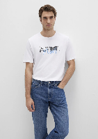 Resim Mavi Erkek İstanbul Baskılı T-Shirt M067114-620