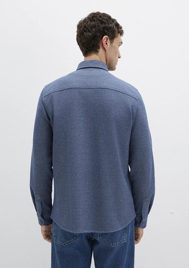 Resim Mavi Erkek Uzun Kol Gömlek M0211763-70718