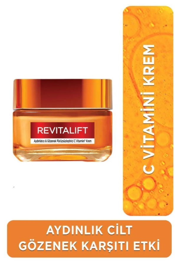 Resim Loreal Paris Revitalift Clinical Aydınlatıcı & Gözenek Pürüzsüzleştirici C Vitamini Krem 50 ml