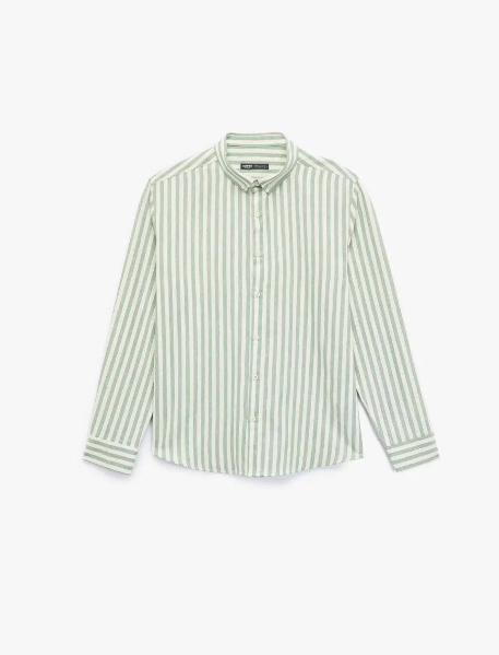 Resim Koton Erkek Uzun Kol Gömlek 6WAM60104HW