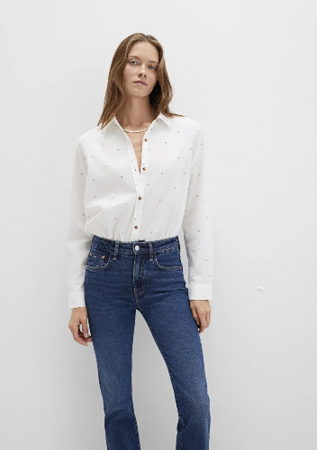 Resim Mavi Kadın Uzun Kol Gömlek M1211286-91353