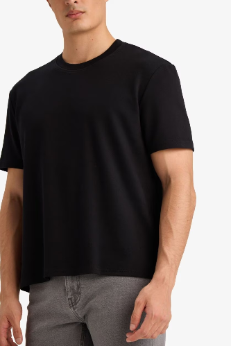 Resim Defacto Erkek T-shirt D7912AX/BK81