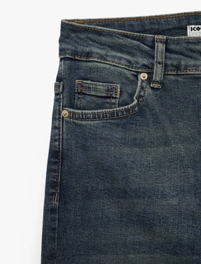 Resim Koton Kadın Jean Pantolon 6Wal40035Md