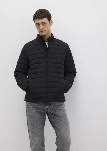 Resim Mavi Dik Yaka Erkek Mont M0110618-71379