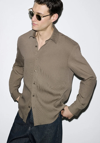 Resim Mavi Erkek Uzun Kol Gömlek M0211829-83866