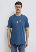 Resim Mavi Erkek T-shirt M0613186-70764