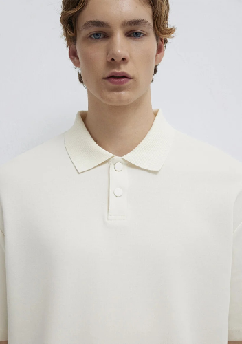 Resim Mavi Polo Yaka Erkek T-shirt M0613177-70056