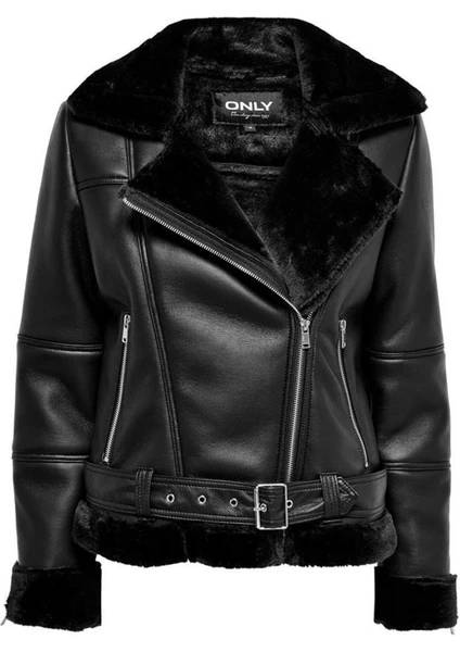Resim Only Onlagnete Faux Leather Biker Jkt Cs Otw Kadın Mont 15260002