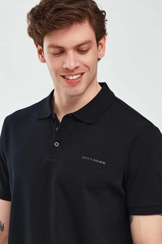 Resim Skechers  M Short Sleeve Polo Erkek T-shirt S211800-3817