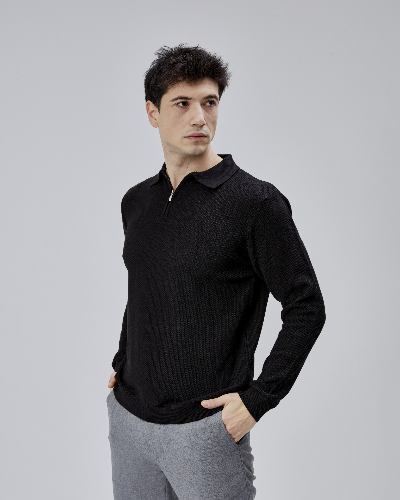 Resim Paul&More Erkek Triko Kazak 17271 Fermuarlı Polo