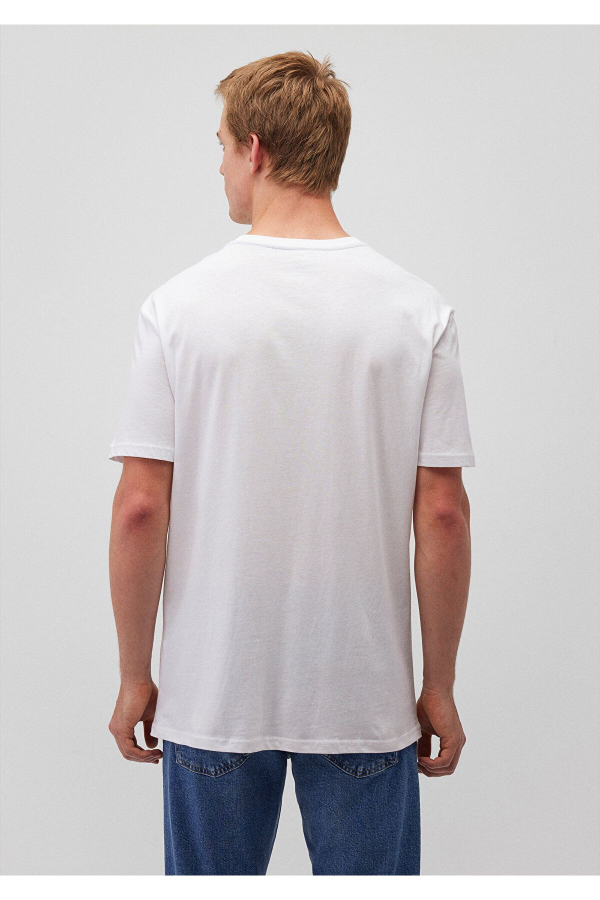 Resim Mavi Logo Nakışlı Erkek T-Shirt M067074-620