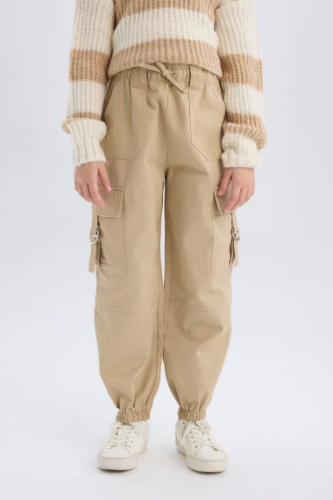 Resim Defacto Kız Çocuk  Kanvas Pantolon D7608A8/BG739