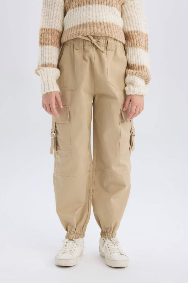 Resim Defacto Kız Çocuk  Kanvas Pantolon D7608A8/BG739