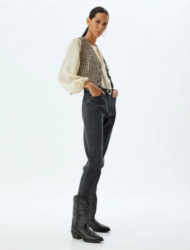 Resim Koton Kadın Jean Pantolon 5Wal40207Md