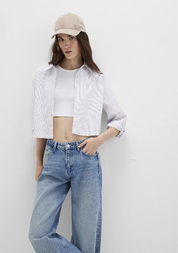 Resim Mavi Kadın Uzun Kol Gömlek M1211297-88614