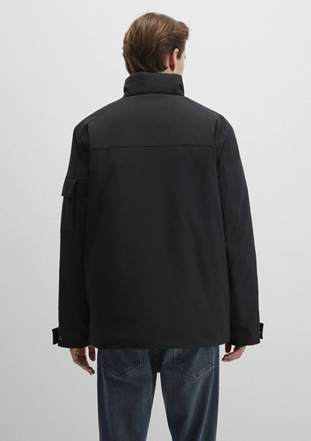 Resim Mavi Dik Yaka Erkek Ceket M0110540-71379