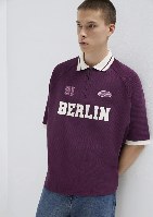 Resim Mavi Polo Yaka Erkek T-shirt M0613230-70670